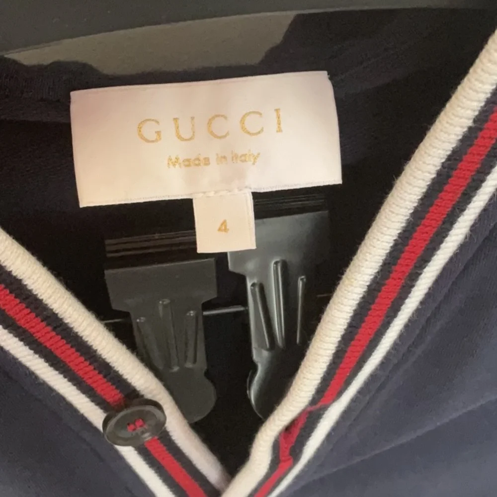 Gucci Navy Sweater with Red and White Accents - Picture 3 of 5